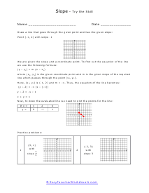 Learning to Draw From Equations Worksheet