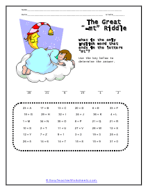 Great Riddle Worksheet