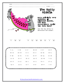 Ratty Riddle Worksheet