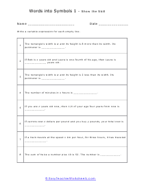 Empty Lines Expression Worksheet