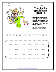 Funky Headphone Worksheet