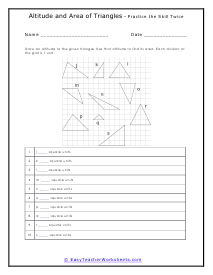 Drawing Altitude and Area Worksheet