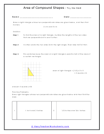 Area of Compound Shapes Lesson Worksheet