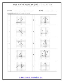 Compound Shapes on Coordinate Planes Worksheet