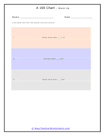 Warm Up Worksheet