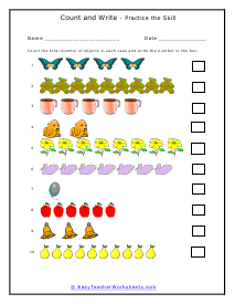 Number Writing Worksheet