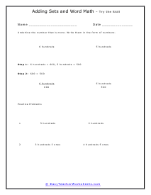 Comparing Hundreds and Ones Worksheet