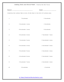 Comparing Places and Number Form Worksheet