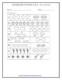 Counting Set Worksheet