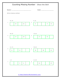 Complete the Counts Worksheet
