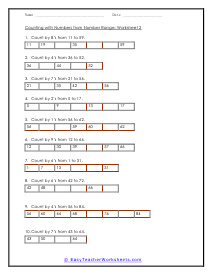 Number Range Worksheet