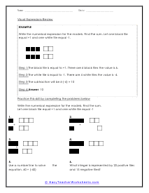 Expressions Worksheets