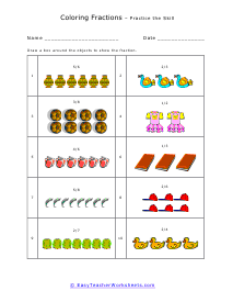 Introduction To Fractions Worksheets