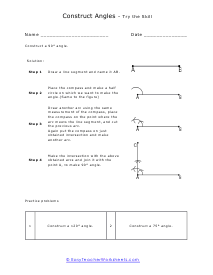 How to Construct Angles Using a Compass & Straight Edge