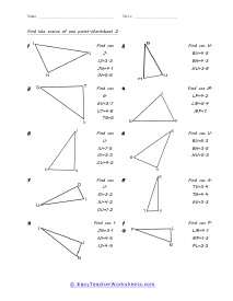 Using Cos, Sin, and Tan Worksheets