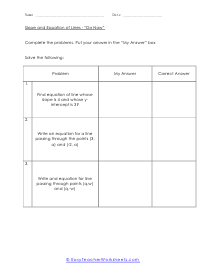 Skills Check Worksheet