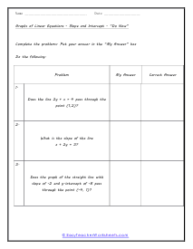 Equation Writing Check Worksheet