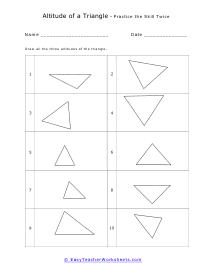 Altitude of a Triangle (examples, solutions, worksheets, videos