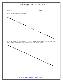 Tracing Diagonal Lines Lesson