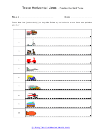 Horizontal Practice Worksheet