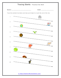 Left to Right Drops Worksheet