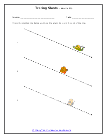 Slants Warm Up Worksheet