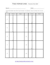 Vertical Line Worksheet