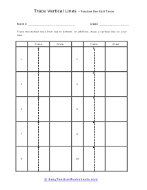 Vertical Practice Worksheet