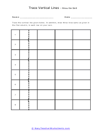 Vertical Drill Worksheet