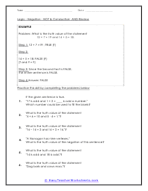 Logic Worksheets