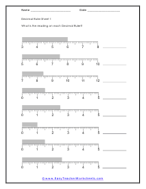 Using Rulers Worksheets