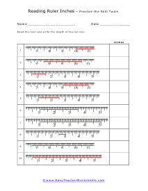 Using Rulers Worksheets
