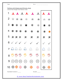 Patterns in Shapes Worksheets