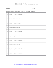 How to Write a Number in Standard Form