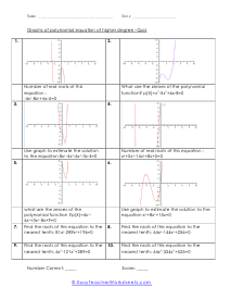 Polynomials Worksheets