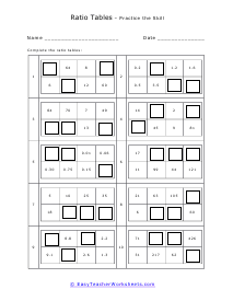 30+ Ratio Tables Worksheets With Answers Pdf