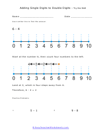 Adding Single to Double Digits Lesson and Practice