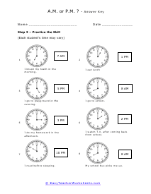 Time Math Worksheets