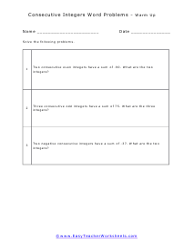 word problems involving consecutive integers algebra 1 homework