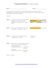 Fraction Word Problem Worksheet