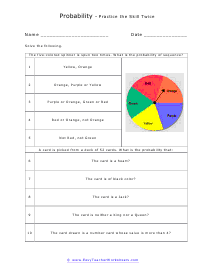 Probability Word Problem Worksheets