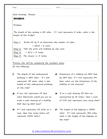 Scale Drawing Word Problem Worksheets