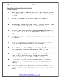 Adding and Subtracting Negative Numbers - Steps, Examples & Worksheet