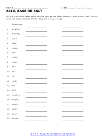 Classify Compounds Worksheet