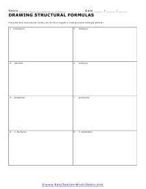 Draw Structural Formulas Worksheet