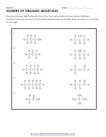 Isomers Worksheet