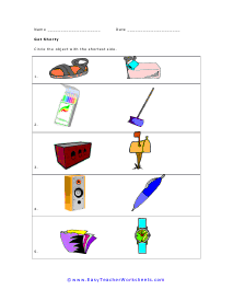 Shorty Worksheet