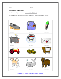 Weighty Arrangements Worksheet