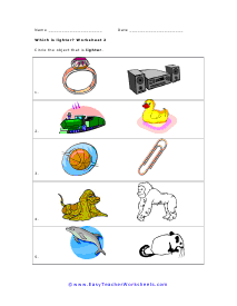 Lighter Worksheet 2