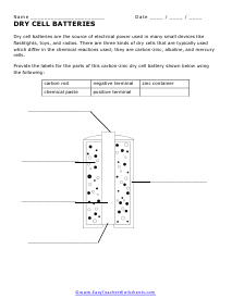 Carbon-Zinc Batteries Worksheet